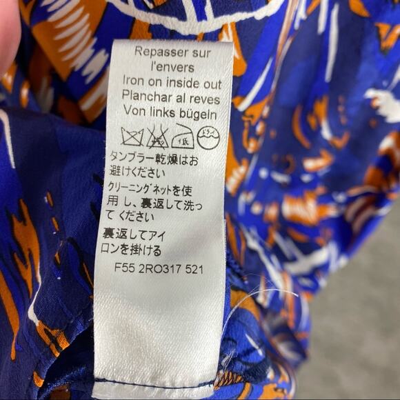 Kenzo Womens 100% Silk Torn Flowers Print Dress Size X-Small - Picture 11 of 13